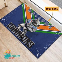 New Zealand Warriors Custom Name Mascot Rubber Doormat