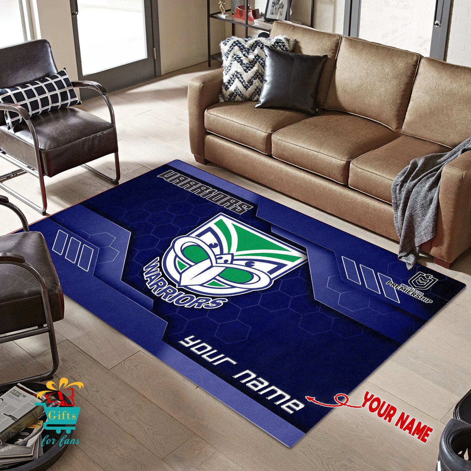 New Zealand Warriors Custom Name New Edition Floor Rug New Zealand Warriors Custom Name New Edition Floor Rug