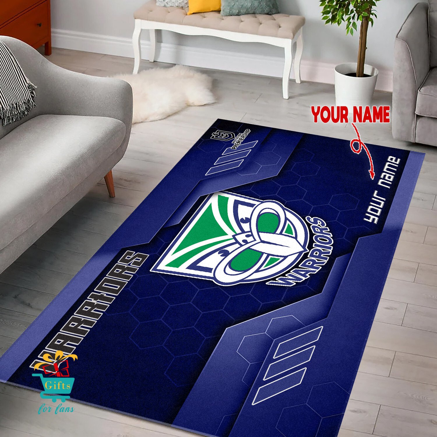 New Zealand Warriors Custom Name New Edition Floor Rug New Zealand Warriors Custom Name New Edition Floor Rug