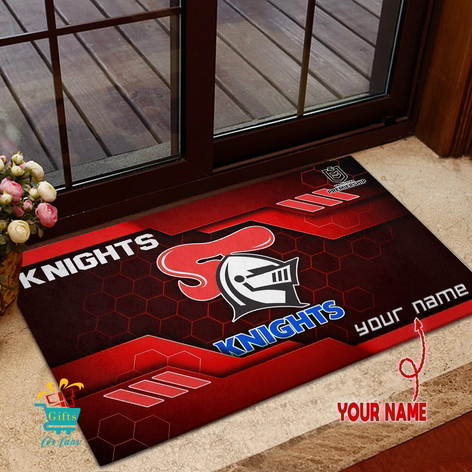 Newcastle Knights Custom Name New Edition Rubber Doormat Newcastle Knights Custom Name New Edition Rubber Doormat