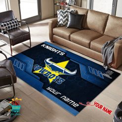 North Queensland Cowboys Custom Name New Edition Floor Rug