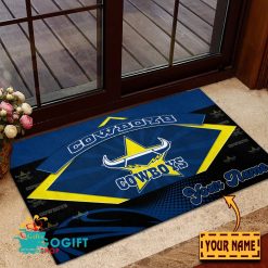 North Queensland Cowboys Custom Name Special Edition Rubber Doormat