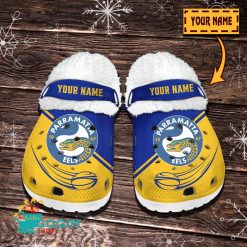 Parramatta Eels Custom Name Limited Editon Fleece Crocs