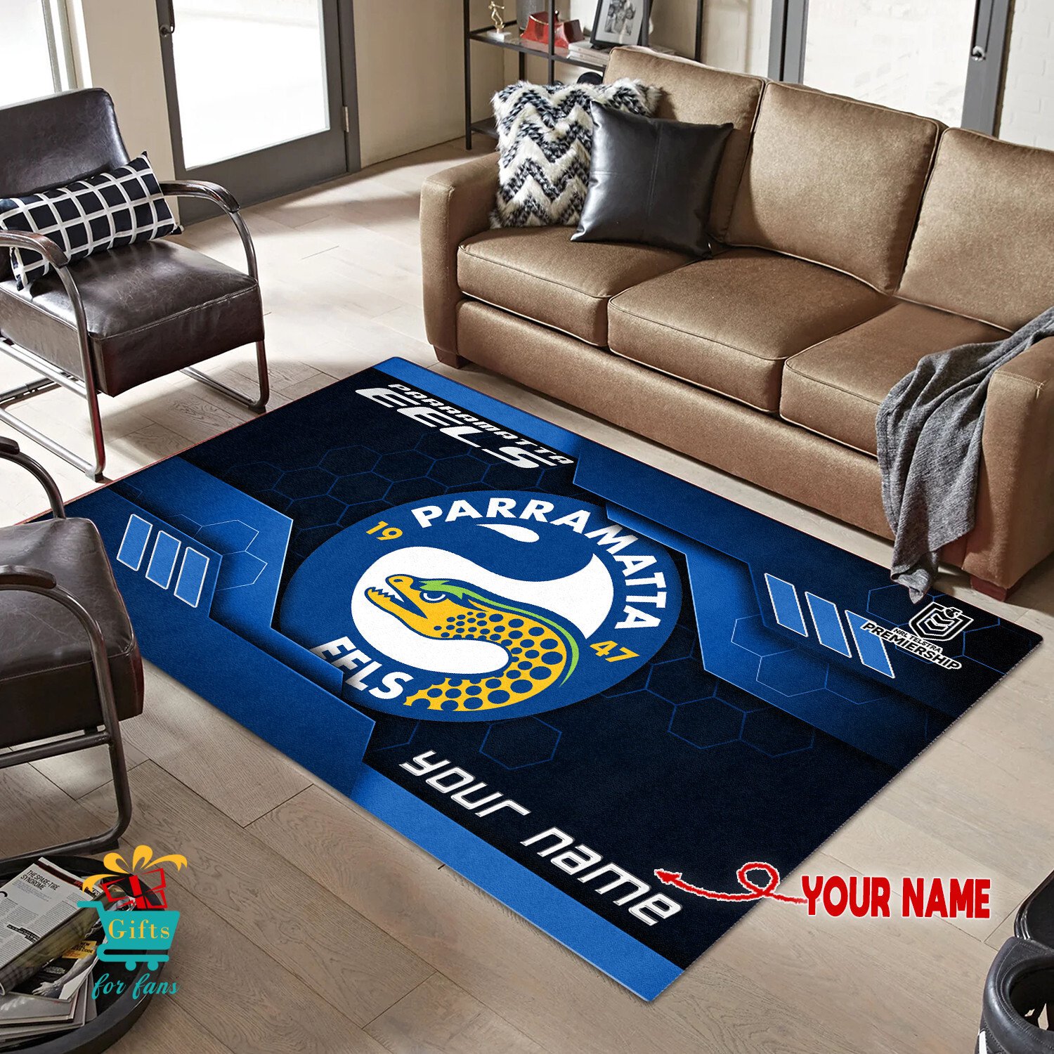 Parramatta Eels Custom Name New Edition Floor Rug Parramatta Eels Custom Name New Edition Floor Rug