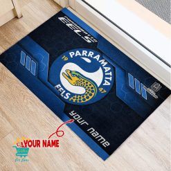 Parramatta Eels Custom Name New Edition Rubber Doormat