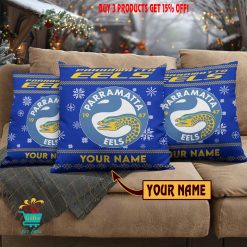 Parramatta Eels Custom Name Special Edition Square Pillow Case
