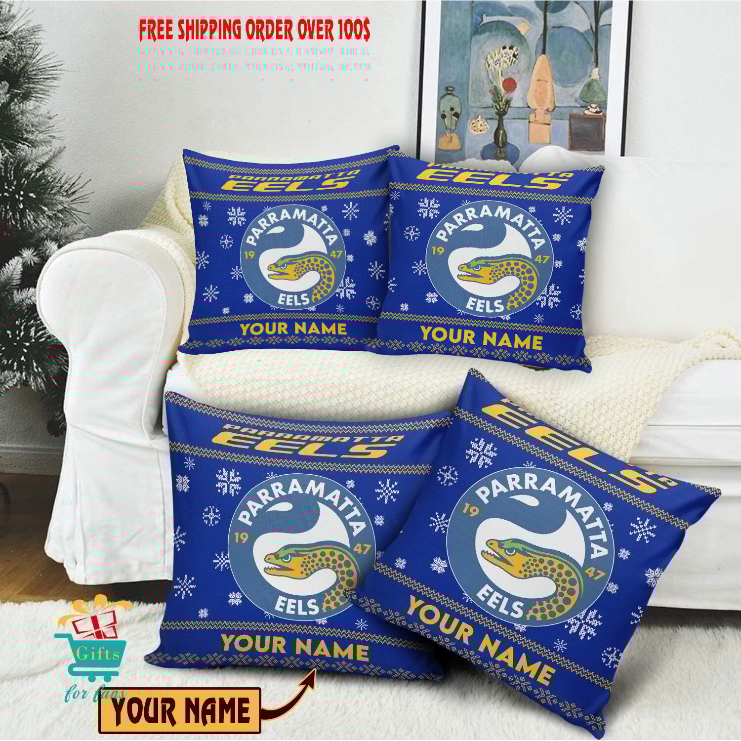 Parramatta Eels Custom Name Special Edition Square Pillow Case Parramatta Eels Custom Name Special Edition Square Pillow Case