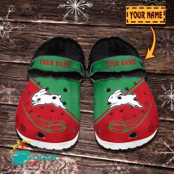 South Sydney Rabbitohs Custom Name Limited Editon Fleece Crocs