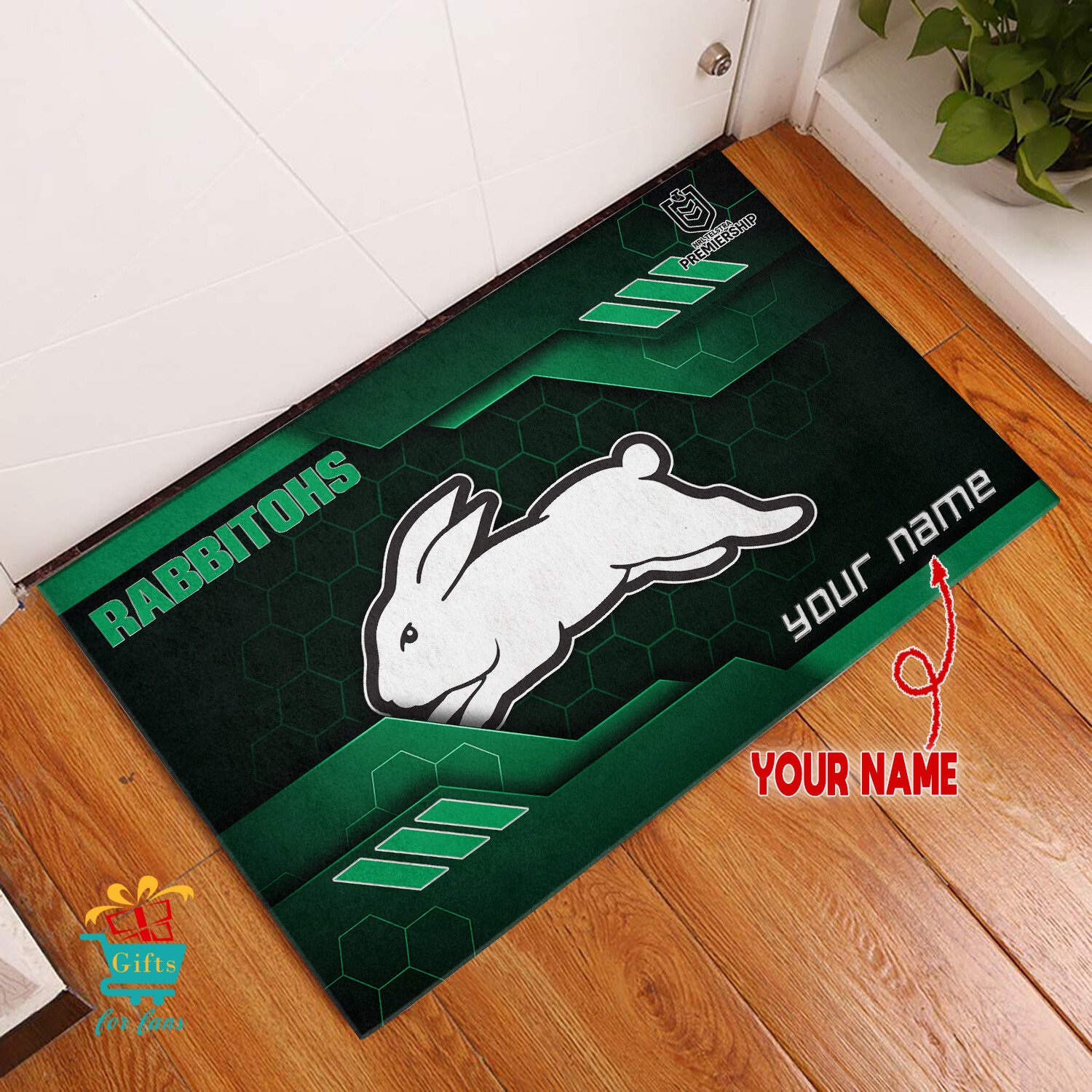 South Sydney Rabbitohs Custom Name New Edition Rubber Doormat South Sydney Rabbitohs Custom Name New Edition Rubber Doormat