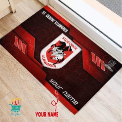 St. George Illawarra Dragons Custom Name New Edition Rubber Doormat