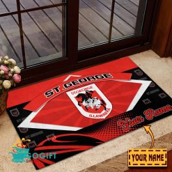 St. George Illawarra Dragons Custom Name Special Edition Rubber Doormat