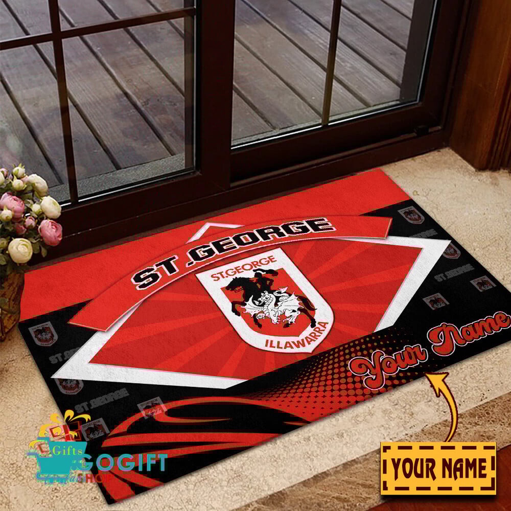 St. George Illawarra Dragons Custom Name Special Edition Rubber Doormat St. George Illawarra Dragons Custom Name Special Edition Rubber Doormat