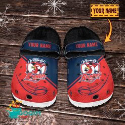 Sydney Roosters Custom Name Limited Editon Fleece Crocs