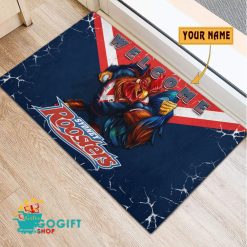 Sydney Roosters Custom Name Mascot Rubber Doormat
