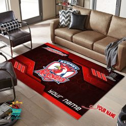 Sydney Roosters Custom Name New Edition Floor Rug