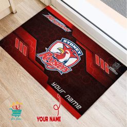 Sydney Roosters Custom Name New Edition Rubber Doormat