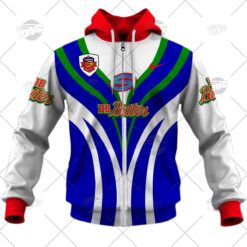 Auckland Warriors Custom Name Number 1997 Vintage Retro Jersey Zip Up Hoodie