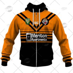 Balmain Tigers Custom Name Number 1997 Vintage Retro Jersey Zip Up Hoodie