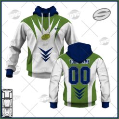 Canberra Raiders Custom Name Number 1997 Super League Vintage Retro Jersey Pullover Hoodie