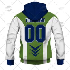 Canberra Raiders Custom Name Number 1997 Super League Vintage Retro Jersey Zip Up Hoodie