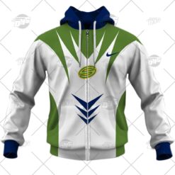 Canberra Raiders Custom Name Number 1997 Super League Vintage Retro Jersey Zip Up Hoodie