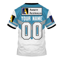 Cronulla-Sutherland Sharks Custom Name Number 1997 Vintage Retro Jersey T-Shirt