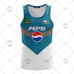 Cronulla Sutherland Sharks Custom Name Number 1999 Retro Pepsi Jersey Tank Top