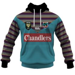 Gold Coast Chargers Custom Name Number 1997 Home Jersey Pullover Hoodie
