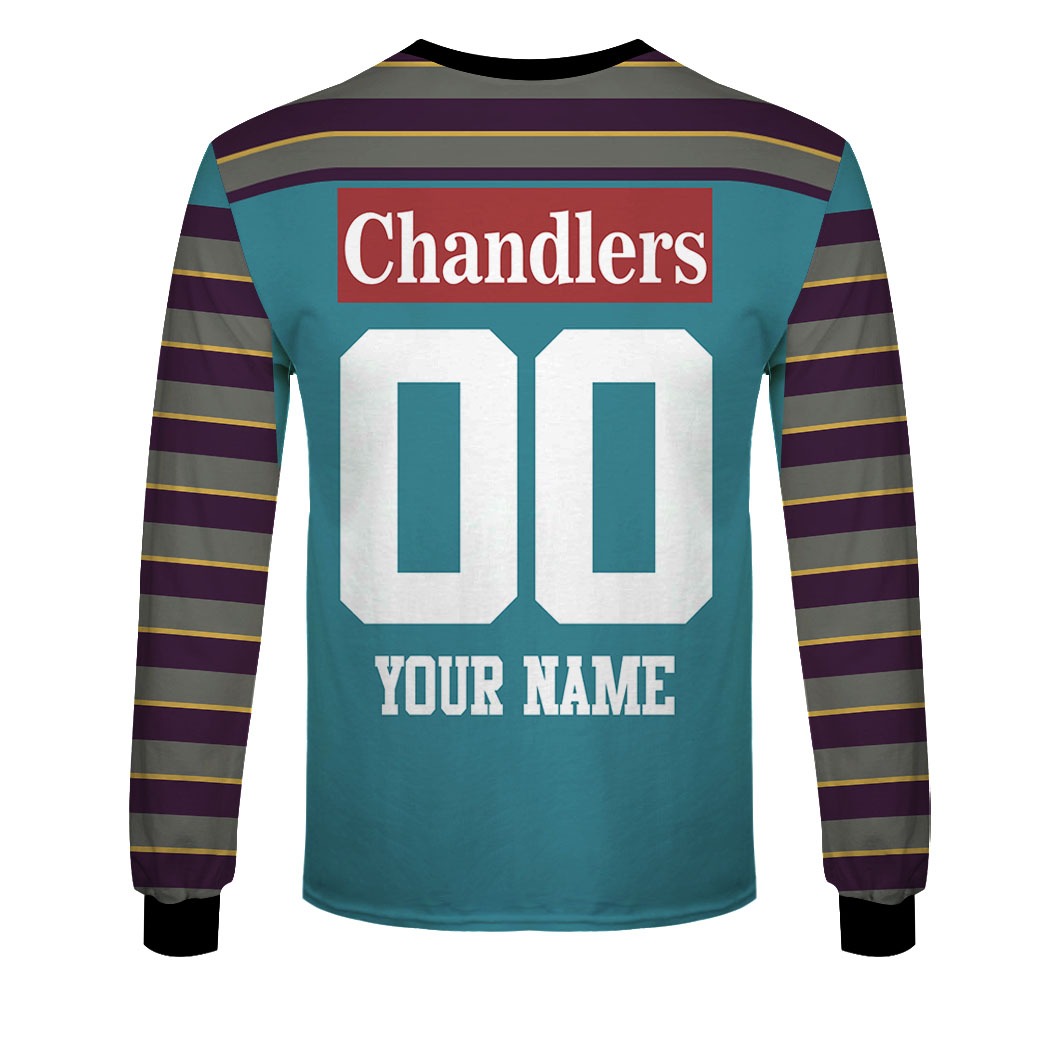 Gold Coast Chargers Custom Name Number 1997 Home Jersey Sweatshirt Gold Coast Chargers Custom Name Number 1997 Home Jersey Sweatshirt
