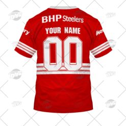 Illawarra Steelers Custom Name Number 1997 Vintage Retro Jersey T-Shirt