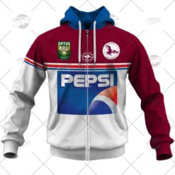 Manly Sea Eagles Custom Name Number 1997 Vintage Retro Jersey Zip Up Hoodie