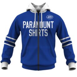 Newtown Jets Custom Name Number 1981 Vintage Retro Jersey Zip Up Hoodie