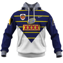 North Queensland Cowboys Custom Name Number 1997 Super League Vintage Retro Jersey Pullover Hoodie