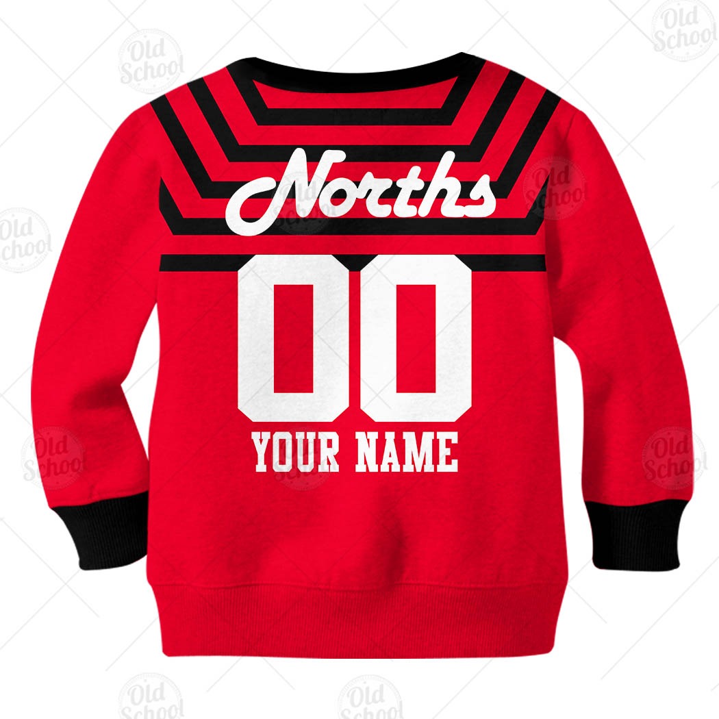 North Sydney Bears Custom Name Number 1991 Vintage Retro Jersey Kids Sweatshirt North Sydney Bears Custom Name Number 1991 Vintage Retro Jersey Kids Sweatshirt