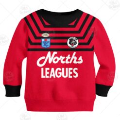 North Sydney Bears Custom Name Number 1991 Vintage Retro Jersey Kids Sweatshirt