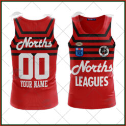 North Sydney Bears Custom Name Number 1991 Vintage Retro Jersey Tank Top