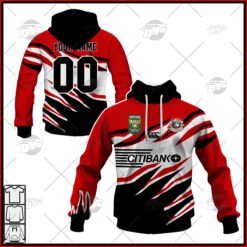 North Sydney Bears Custom Name Number 1997 Vintage Retro Heritage Jersey Pullover Hoodie