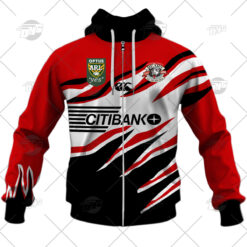 North Sydney Bears Custom Name Number 1997 Vintage Retro Heritage Jersey Zip Up Hoodie