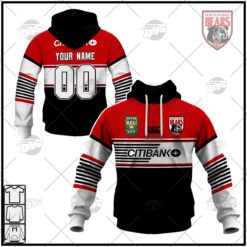 North Sydney Bears Custom Name Number 1997 Vintage Retro Jersey Pullover Hoodie