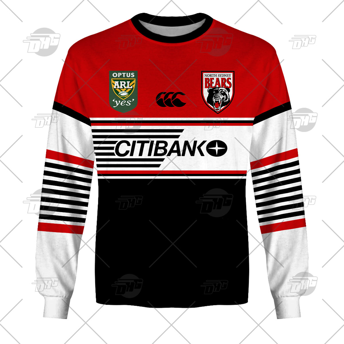 North Sydney Bears Custom Name Number 1997 Vintage Retro Jersey Sweatshirt North Sydney Bears Custom Name Number 1997 Vintage Retro Jersey Sweatshirt