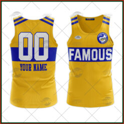 Parramatta Eels Custom Name Number 1980 Vintage Retro Jersey Tank Top