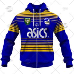 Parramatta Eels Custom Name Number 1997 Vintage Retro Heritage Jersey Home Zip Up Hoodie
