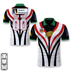 Penrith Panthers Custom Name Number 1997 Super League Vintage Retro Jersey Polo Shirt