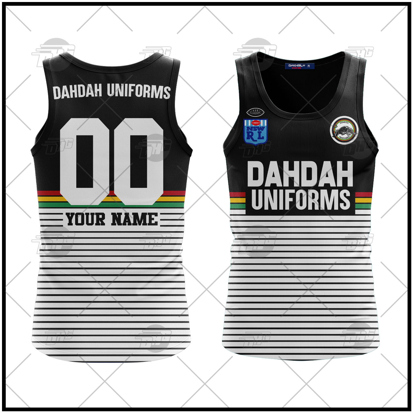 Penrith Panthers Custom Name Number Vintage Retro 1991 Jersey Tank Top Penrith Panthers Custom Name Number Vintage Retro 1991 Jersey Tank Top