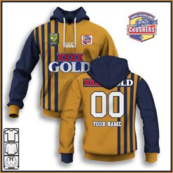 South Queensland Crushers Custom Name Number 1995 Retro Rugby League Jersey Pullover Hoodie