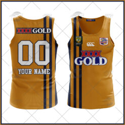 South Queensland Crushers Custom Name Number 1995 Retro Rugby League Jersey Tank Top
