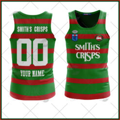 South Sydney Rabbitohs Custom Name Number 1989 Vintage Retro Jersey Tank Top South Sydney Rabbitohs Custom Name Number 1989 Vintage Retro Jersey Tank Top