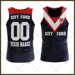 Sydney Roosters Custom Name Number 1976 Vintage Retro Jersey Tank Top