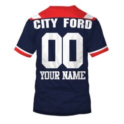 Sydney Roosters Custom Name Number 1980s Home Jersey T-Shirt