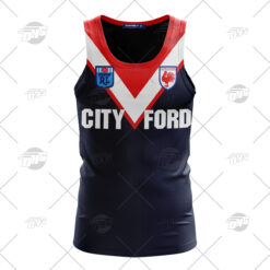 Sydney Roosters Custom Name Number 1980s Home Jersey Tank Top
